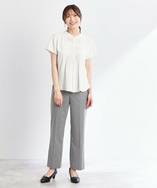 Reflect / リフレクト シャツ・ブラウス | 【インナーに◎／すっきり見え！長め丈】タックデティールブラウス | 詳細7