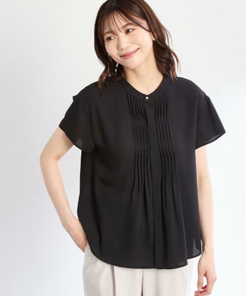 Reflect / リフレクト シャツ・ブラウス | 【インナーに◎／すっきり見え！長め丈】タックデティールブラウス | 詳細9