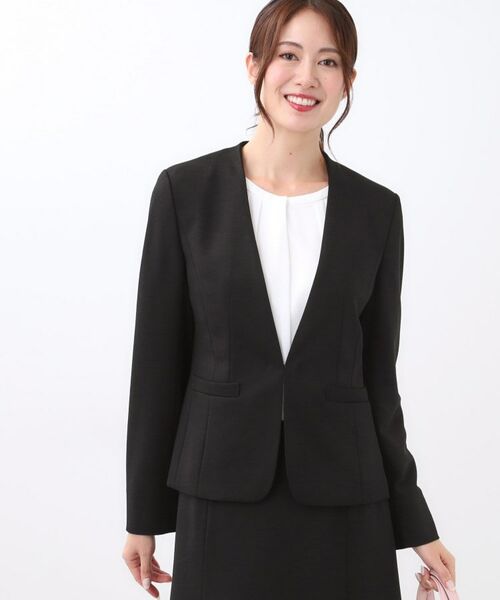 Reflect / リフレクト ノーカラージャケット | 【匠シリーズ／すっきり見え／セットアップ可】匠ジャケット／ノーカラー | 詳細12