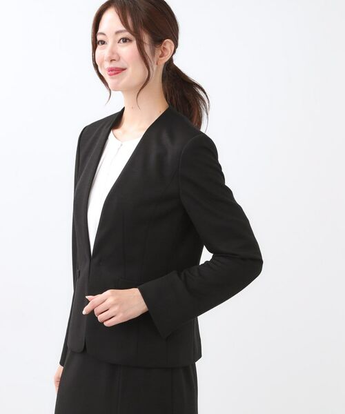 Reflect / リフレクト ノーカラージャケット | 【匠シリーズ／すっきり見え／セットアップ可】匠ジャケット／ノーカラー | 詳細13