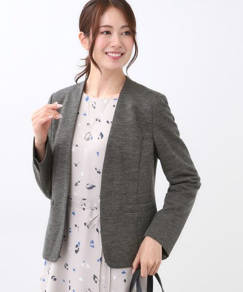 Reflect / リフレクト ノーカラージャケット | 【匠シリーズ／すっきり見え／セットアップ可】匠ジャケット／ノーカラー | 詳細16