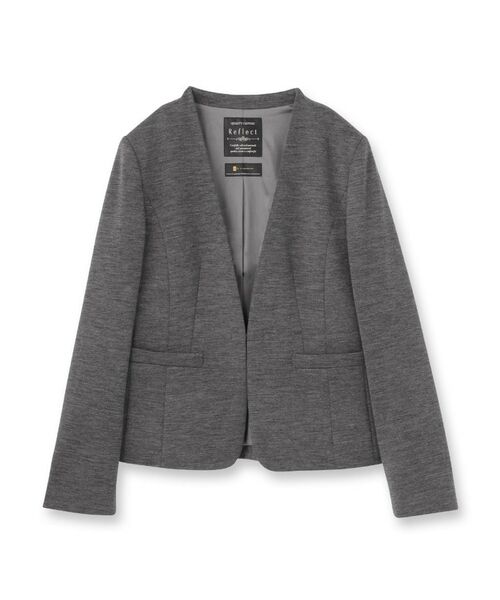 Reflect / リフレクト ノーカラージャケット | 【匠シリーズ／すっきり見え／セットアップ可】匠ジャケット／ノーカラー | 詳細20