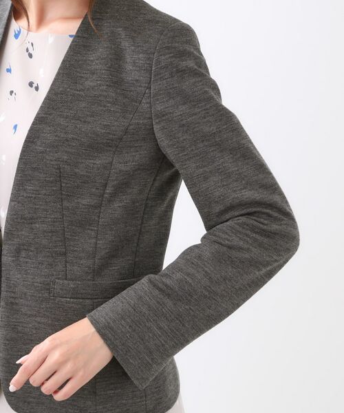 Reflect / リフレクト ノーカラージャケット | 【匠シリーズ／すっきり見え／セットアップ可】匠ジャケット／ノーカラー | 詳細25