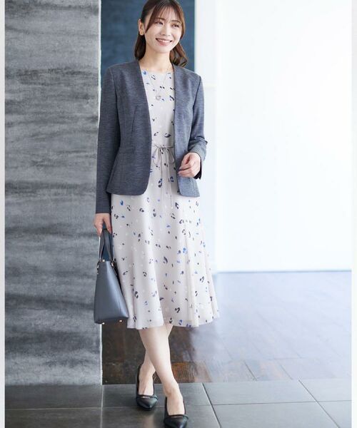 Reflect / リフレクト ノーカラージャケット | 【匠シリーズ／すっきり見え／セットアップ可】匠ジャケット／ノーカラー | 詳細6