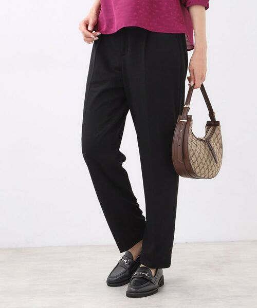 Reflect / リフレクト パンツ | 【匠シリーズ/すっきり細見え/セットアップ可】センタープレスベーシックパンツ(ブラック(019))