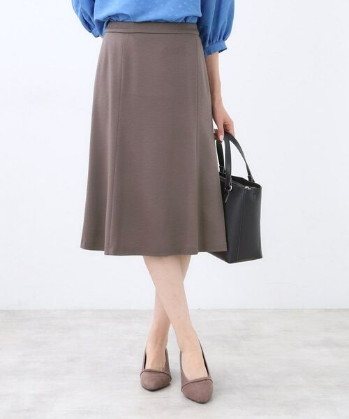 Reflect / リフレクト ミニ・ひざ丈スカート | 【匠シリーズ／すっきり細見え／セットアップ可】ソフトフレアスカート | 詳細10