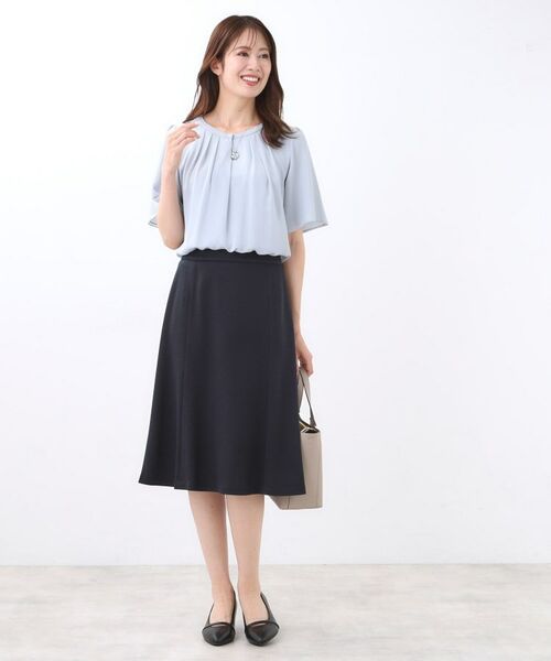 Reflect / リフレクト ミニ・ひざ丈スカート | 【匠シリーズ／すっきり細見え／セットアップ可】ソフトフレアスカート | 詳細16