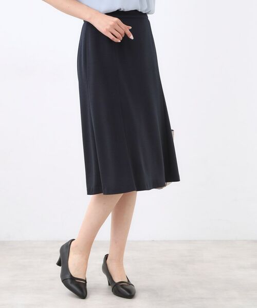 Reflect / リフレクト ミニ・ひざ丈スカート | 【匠シリーズ／すっきり細見え／セットアップ可】ソフトフレアスカート | 詳細18