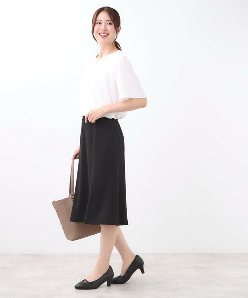 Reflect / リフレクト ミニ・ひざ丈スカート | 【匠シリーズ／すっきり細見え／セットアップ可】ソフトフレアスカート | 詳細21