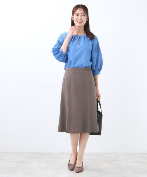 Reflect / リフレクト ミニ・ひざ丈スカート | 【匠シリーズ／すっきり細見え／セットアップ可】ソフトフレアスカート | 詳細8
