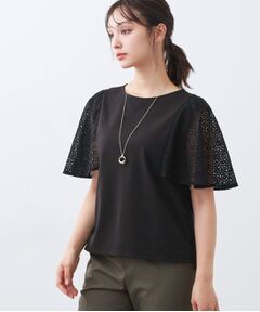 Reflect / リフレクト カットソー | 幾何レーススリーブプルオーバージャージ