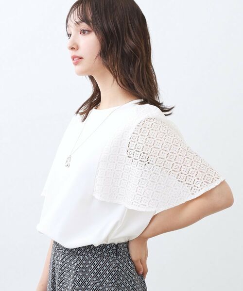 Reflect / リフレクト カットソー | 幾何レーススリーブプルオーバージャージ | 詳細1