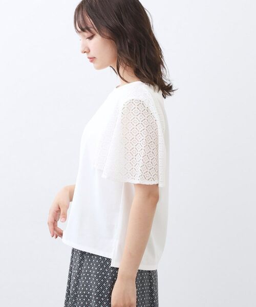 Reflect / リフレクト カットソー | 幾何レーススリーブプルオーバージャージ | 詳細11