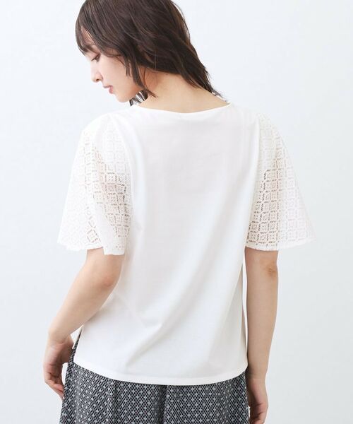 Reflect / リフレクト カットソー | 幾何レーススリーブプルオーバージャージ | 詳細12