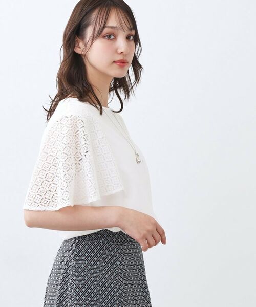 Reflect / リフレクト カットソー | 幾何レーススリーブプルオーバージャージ | 詳細2