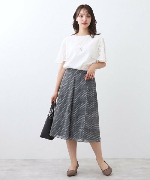 Reflect / リフレクト カットソー | 幾何レーススリーブプルオーバージャージ | 詳細3