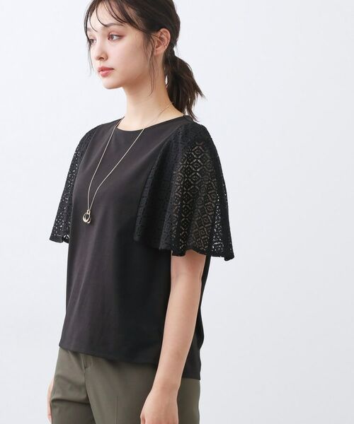 Reflect / リフレクト カットソー | 幾何レーススリーブプルオーバージャージ | 詳細6