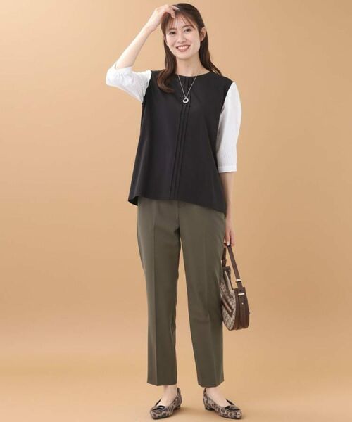 Reflect / リフレクト カットソー | 【アウターを着てもすっきり／体型カバー／腰周りが気にならない】長め丈プルオーバージャージ | 詳細10