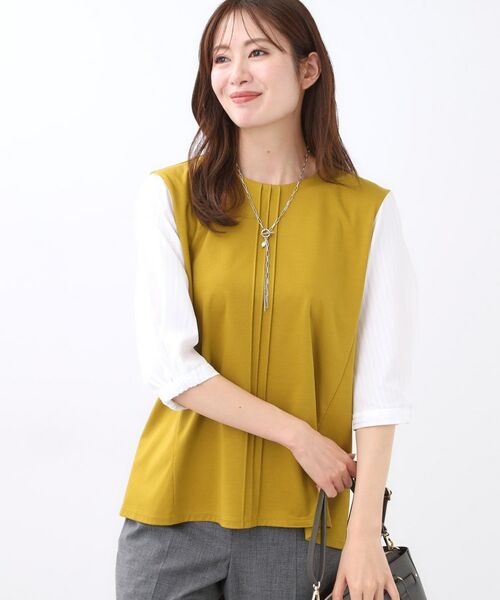 Reflect / リフレクト カットソー | 【アウターを着てもすっきり／体型カバー／腰周りが気にならない】長め丈プルオーバージャージ | 詳細13