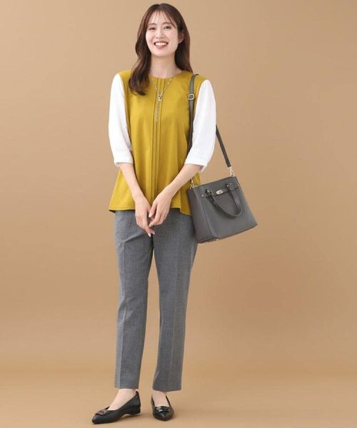 Reflect / リフレクト カットソー | 【アウターを着てもすっきり／体型カバー／腰周りが気にならない】長め丈プルオーバージャージ | 詳細14