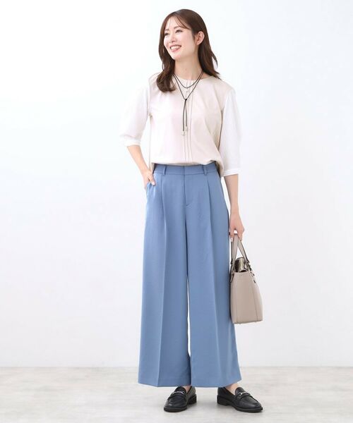 Reflect / リフレクト カットソー | 【アウターを着てもすっきり／体型カバー／腰周りが気にならない】長め丈プルオーバージャージ | 詳細18