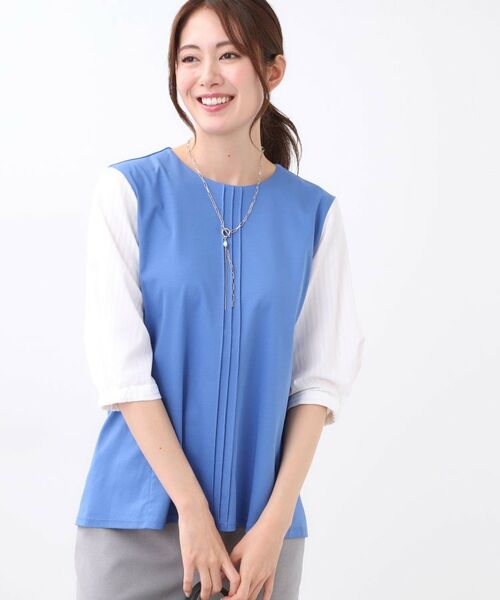 Reflect / リフレクト カットソー | 【アウターを着てもすっきり／体型カバー／腰周りが気にならない】長め丈プルオーバージャージ | 詳細20