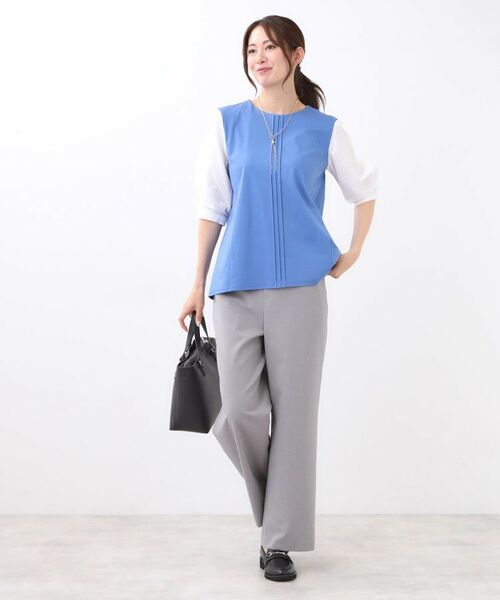 Reflect / リフレクト カットソー | 【アウターを着てもすっきり／体型カバー／腰周りが気にならない】長め丈プルオーバージャージ | 詳細21