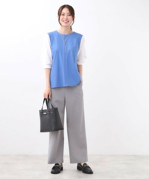 Reflect / リフレクト カットソー | 【アウターを着てもすっきり／体型カバー／腰周りが気にならない】長め丈プルオーバージャージ | 詳細22