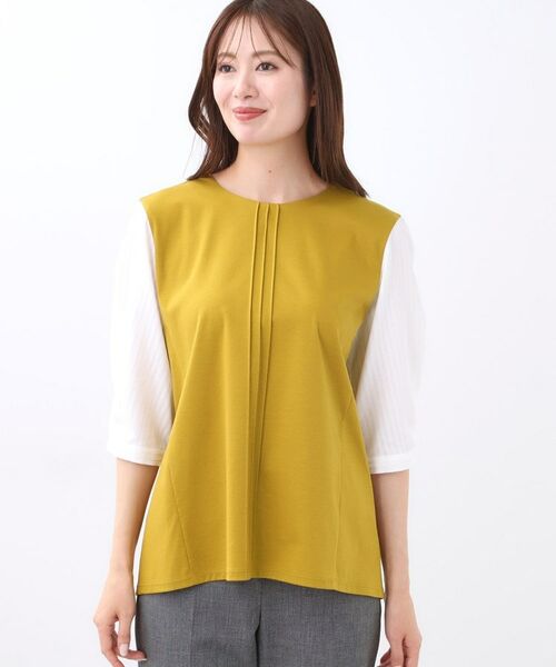 Reflect / リフレクト カットソー | 【アウターを着てもすっきり／体型カバー／腰周りが気にならない】長め丈プルオーバージャージ | 詳細25