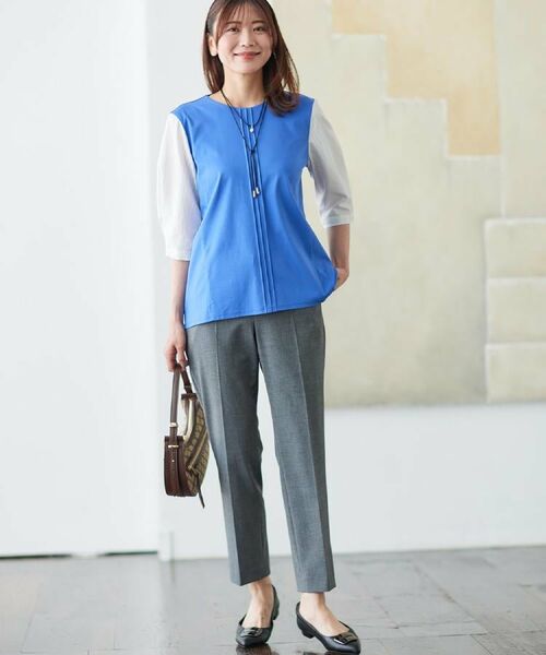 Reflect / リフレクト カットソー | 【アウターを着てもすっきり／体型カバー／腰周りが気にならない】長め丈プルオーバージャージ | 詳細4