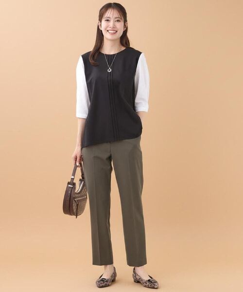 Reflect / リフレクト カットソー | 【アウターを着てもすっきり／体型カバー／腰周りが気にならない】長め丈プルオーバージャージ | 詳細9