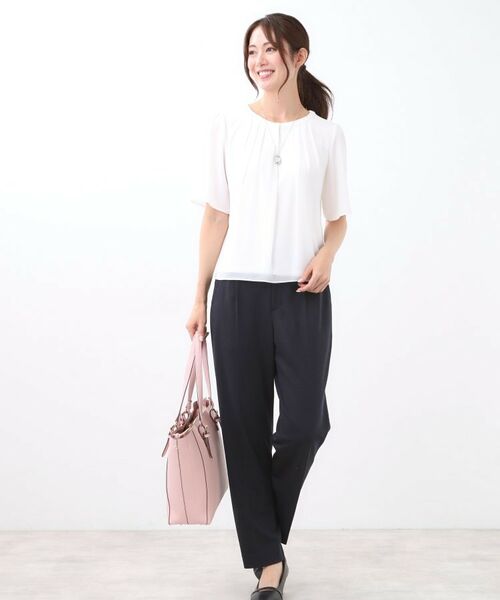 Reflect / リフレクト シャツ・ブラウス | 【一枚着で着映え◎/ジャケットのインナーにも】フロント開きブラウス | 詳細10