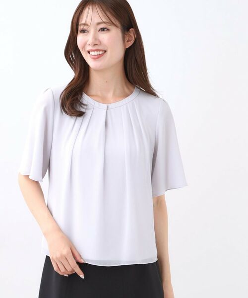 Reflect / リフレクト シャツ・ブラウス | 【一枚着で着映え◎/ジャケットのインナーにも】フロント開きブラウス | 詳細12