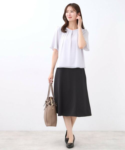 Reflect / リフレクト シャツ・ブラウス | 【一枚着で着映え◎/ジャケットのインナーにも】フロント開きブラウス | 詳細13