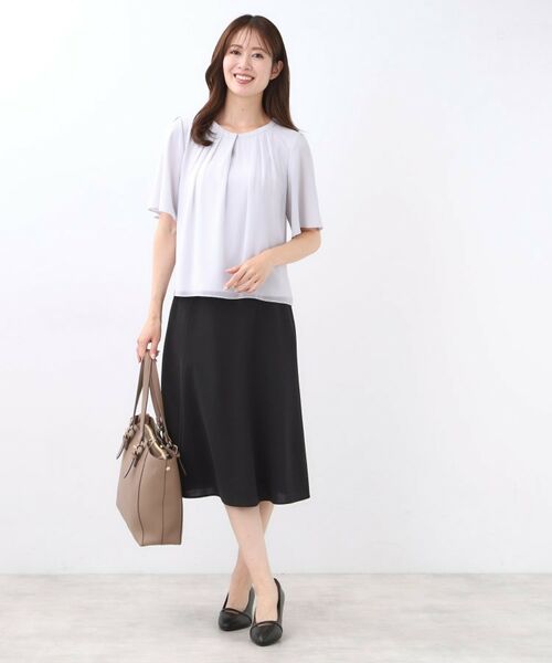 Reflect / リフレクト シャツ・ブラウス | 【一枚着で着映え◎/ジャケットのインナーにも】フロント開きブラウス | 詳細14