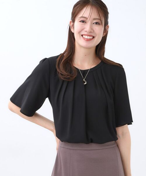 Reflect / リフレクト シャツ・ブラウス | 【一枚着で着映え◎/ジャケットのインナーにも】フロント開きブラウス | 詳細16