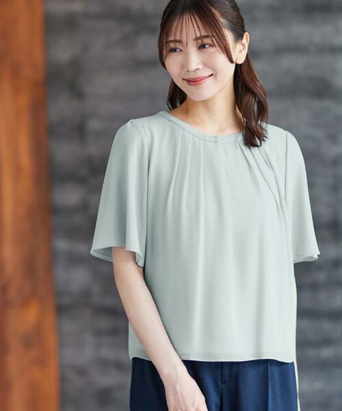 Reflect / リフレクト シャツ・ブラウス | 【一枚着で着映え◎/ジャケットのインナーにも】フロント開きブラウス | 詳細2