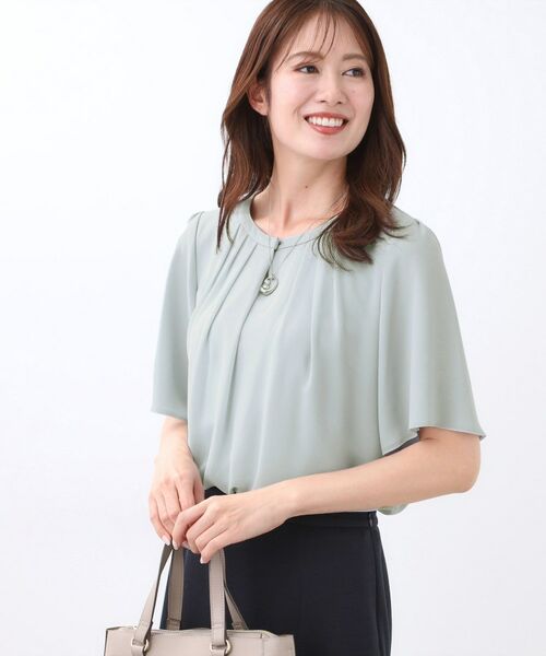 Reflect / リフレクト シャツ・ブラウス | 【一枚着で着映え◎/ジャケットのインナーにも】フロント開きブラウス | 詳細4