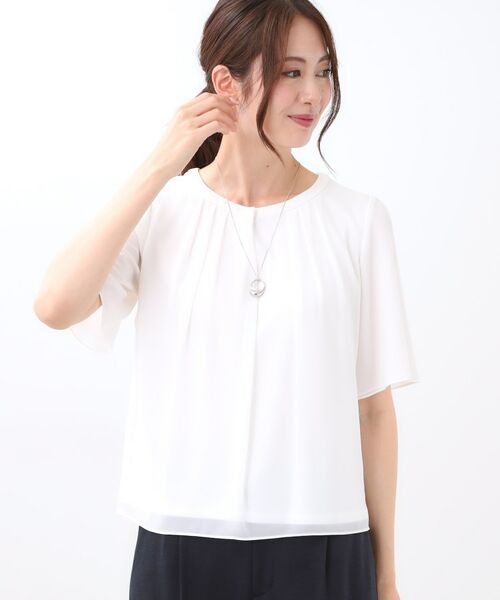 Reflect / リフレクト シャツ・ブラウス | 【一枚着で着映え◎/ジャケットのインナーにも】フロント開きブラウス | 詳細8