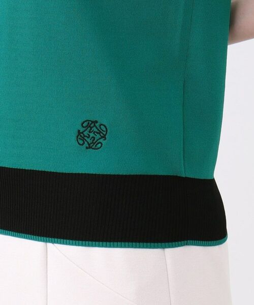 Reflect / リフレクト ニット・セーター | 【WEB先行カラーあり/手洗い可/アンサンブル可】バイカラー五分袖ニット | 詳細23