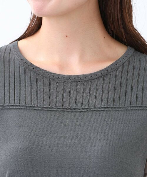 Reflect / リフレクト カットソー | 【WEB先行カラーあり/手洗い可】ジョーゼットスリーブ×ニット | 詳細25