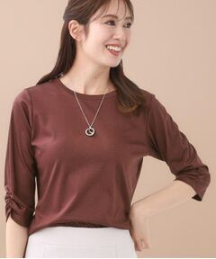 Reflect / リフレクト カットソー | 【アウターを着てもすっきり／手洗い可／インナーにおすすめ◎】六分袖プルオーバージャージ