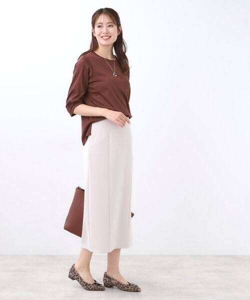 Reflect / リフレクト カットソー | 【アウターを着てもすっきり／手洗い可／インナーにおすすめ◎】六分袖プルオーバージャージ | 詳細10