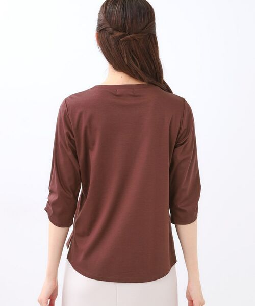 Reflect / リフレクト カットソー | 【アウターを着てもすっきり／手洗い可／インナーにおすすめ◎】六分袖プルオーバージャージ | 詳細15