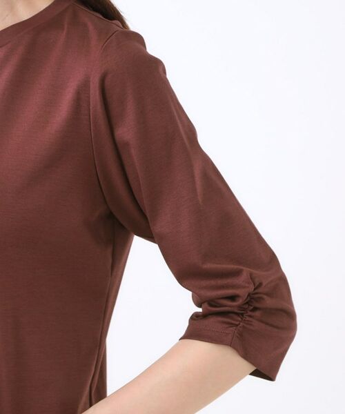 Reflect / リフレクト カットソー | 【アウターを着てもすっきり／手洗い可／インナーにおすすめ◎】六分袖プルオーバージャージ | 詳細17