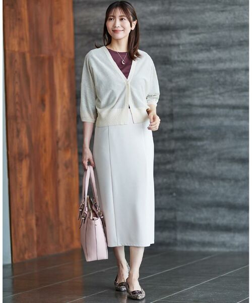 Reflect / リフレクト カットソー | 【アウターを着てもすっきり／手洗い可／インナーにおすすめ◎】六分袖プルオーバージャージ | 詳細2