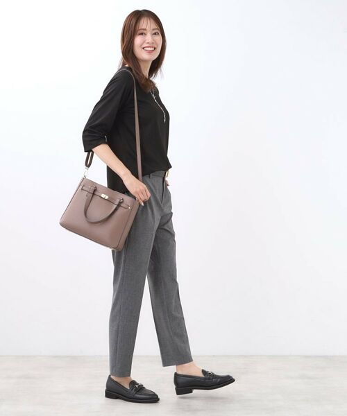 Reflect / リフレクト カットソー | 【アウターを着てもすっきり／手洗い可／インナーにおすすめ◎】六分袖プルオーバージャージ | 詳細4