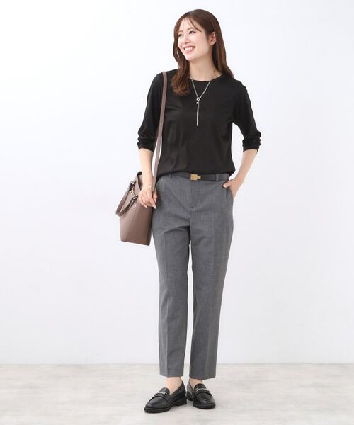 Reflect / リフレクト カットソー | 【アウターを着てもすっきり／手洗い可／インナーにおすすめ◎】六分袖プルオーバージャージ | 詳細5