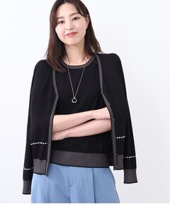 Reflect / リフレクト カーディガン・ボレロ | 【WEB先行カラーあり／手洗い可／アンサンブル可】バイカラーカーディガン