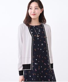 Reflect / リフレクト カーディガン・ボレロ | 【WEB先行カラーあり／手洗い可／アンサンブル可】バイカラーカーディガン